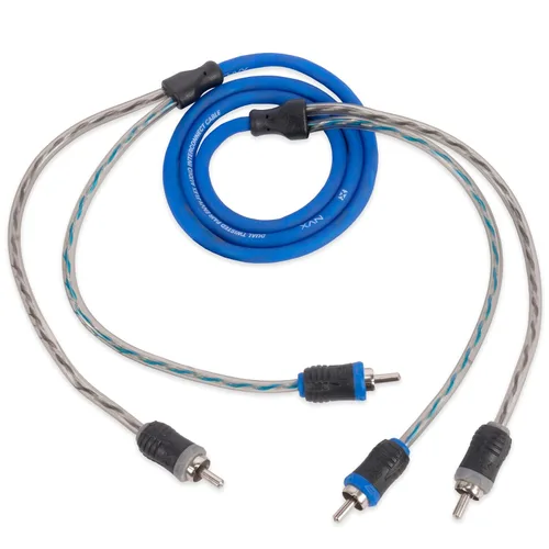 Vista 9 de NVX® XIV2M - Cable de interconexión de audio RCA de cobre libre de oxígeno de 1 hembra a 2 machos, par trenzado de audio RCA serie V, con reducción