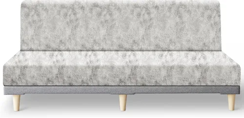 Vista 30 de molasofa - Funda elástica para futón de aspecto de cuero, cubierta para sofá sin brazos, protector de muebles con parte inferior elástica, funda