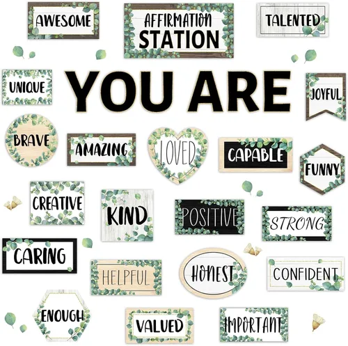 Vista 11 de Groovy Affirmation Station - Juego de tablones de anuncios para decoración de aula, estilo bohemio, retro, hippie, motivacionales, Groovy You Are