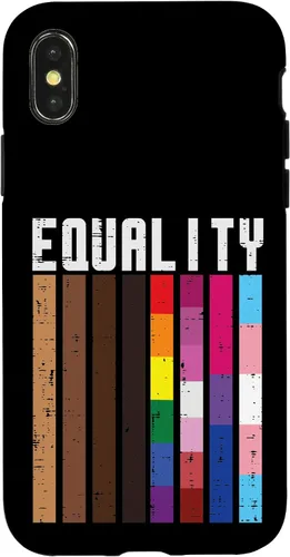 Vista 5 de Igualdad Negro LGBT Pride Rainbow Lesbian Gay Bi Trans - Funda de regalo para iPhone 17