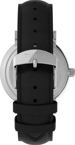 Vista 4 de Timex Reloj con correa de cuero Southview de 1614in para hombre Negrotono plateado