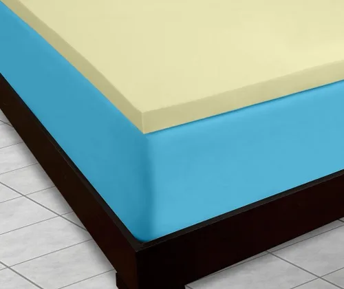 Vista 2 de American DreamDNA - Cubrecolchón de espuma viscoelástica elástica Visco de 2 libras, tamaño Queen de 2 pulgadas