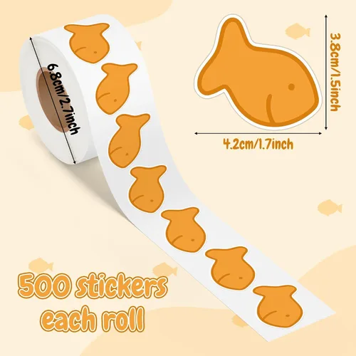 Vista 2 de 1 rollo de adhesivo reutilizable de vinilo impermeable Goldfish
