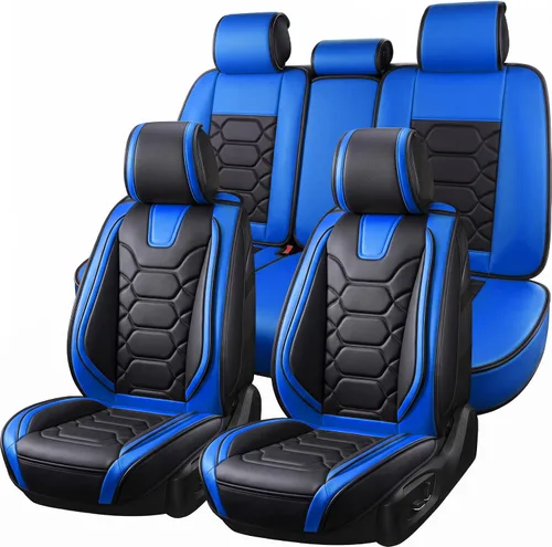 Vista 19 de OASIS AUTO Fundas para Asientos Delanteros de Automóvil, Fundas de Asiento Impermeables de Cuero Sintético para Automóviles Ajuste Universal