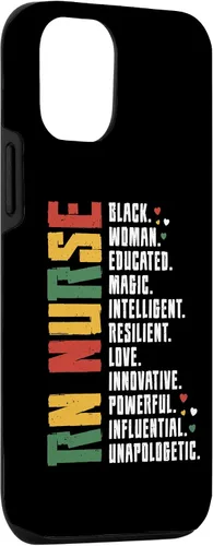 Vista 3 de iPhone 15 RN Enfermera Black History Enfermera Afro African Registered Enfermera Caso