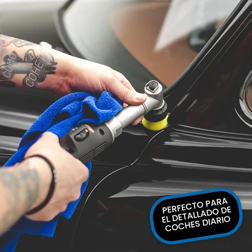 Vista 5 de The Rag Company - Toallas de microfibra 365 sin bordes (paquete de 10) Mezcla premium 70/30, pulido profesional, eliminación de cera, detallado Azul