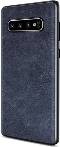 Vista 9 de Funda para Samsung Galaxy S10 Plus, piel sintética delgada, a prueba de golpes, ligera, de poliuretano termoplástico, carcasa protectora híbrida