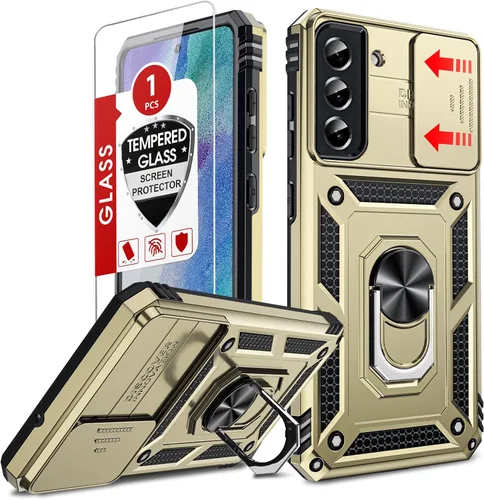 Vista 87 de LeYi Funda para Moto G Stylus 2022 4G (no compatible con 5G), funda para Moto G Stylus con 2 protectores de pantalla, funda protectora de grado Oro