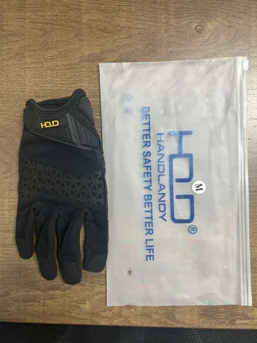 Vista 8 de HANDLANDY Guantes de trabajo para hombre, pantalla táctil, guantes de mecánico, ajuste flexible y transpirable, nudillos y palma acolchados Negro