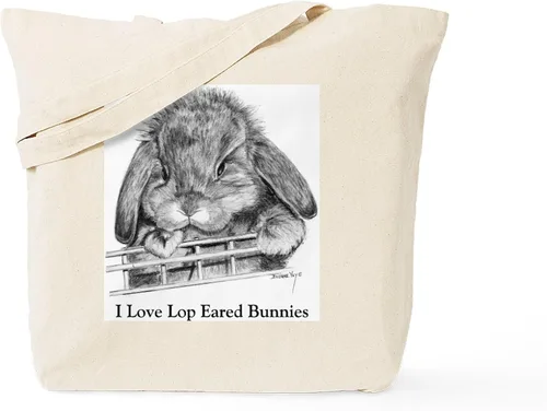 Vista 11 de CafePress Lop Eared Bunny - Bolsa de lona reutilizable beige, Caqui, S