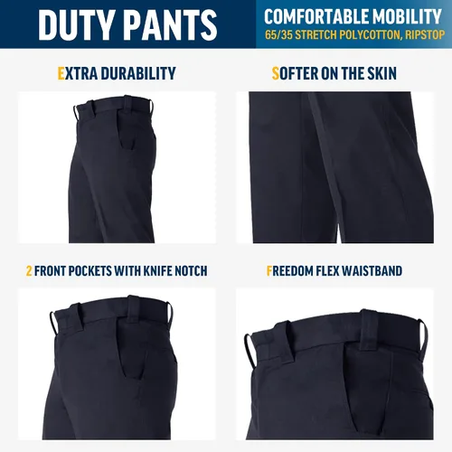 Vista 3 de FX STAT Womens Law Enforcement Duty Pants, Police Uniform, Fire Department, EMS, Unhemmed, Class A 4-Pocket