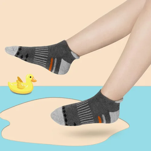 Vista 6 de Comfoex 10 pares de calcetines de tobillo atléticos para niños grandes y pequeños calcetines de algodón medio acolchados