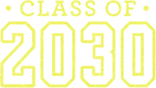 Vista 24 de Senior 2030 Iron On Transfer Shirt Decal, Black Handmade in the USA by Bleacher Spirit