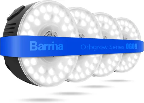 Vista 26 de Barrina Orbgrow OG09 Puck - Luz LED de crecimiento, 5000 K 9 W (equivalente a 135 vatios), luces de plantas para plantas de interior de espectro
