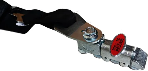Vista 2 de Amarre para silla de ruedas, cinturón de seguridad, arnés de silla de ruedas, cinturón de regazo con ajuste de perno Quattro forjado reforzado