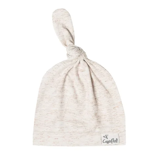 Vista 7 de Copper Pearl - gorro de bebé con nudo superior elástico suave