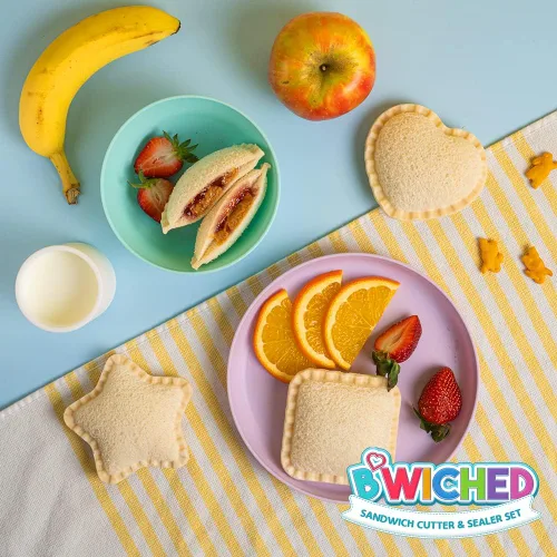 Vista 5 de Cortador y sellador de sándwich (círculo) - Preparador de sándwiches sin corteza - Ideal para fiambrera y caja de Bento - Almuerzo para niños
