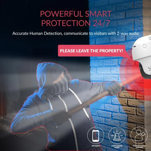 Vista 5 de YI - Cámara de seguridad para exteriores 2K con visión nocturna a