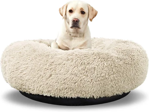 Vista 16 de ANWA - Cama redonda para perro mediano, lavable, cama tipo dona para perro grande, cómoda, acogedora y relajante