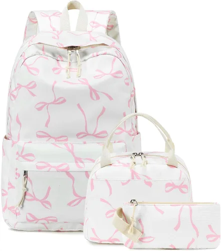 Vista 12 de Bluboon - Mochila escolar para niñas y mujeres para uso diario y de estilo informal, para portátil de 15 pulgadas, con bolsa para almuerzo y bolsa