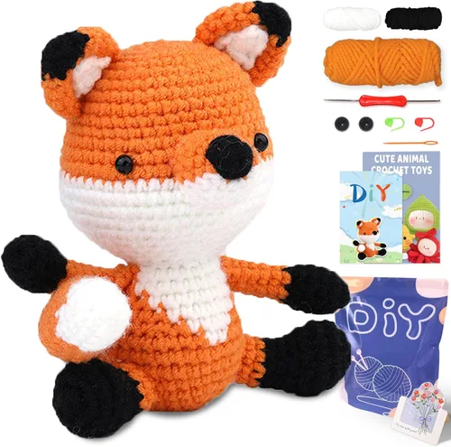 Vista 13 de YAMAXIN Kit de Ganchillo para Principiantes Adultos – 4PCS Kit de Inicio de Amigurumi de Animales de Ganchillo con Hilo, Ganchos, Herramientas