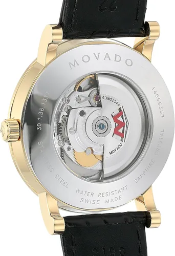 Vista 2 de Movado Reloj negro automático suizo con pantalla analógica 0607007 para hombre, Negro