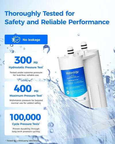 Vista 7 de Waterdrop Repuesto para filtro de agua para refrigerador EWF01®, FC-300, FC300, EFF-6018A, 241988703, 2 filtros