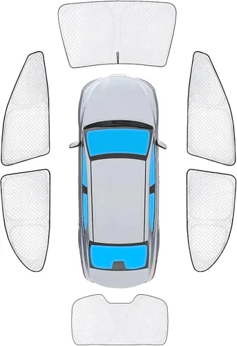 Vista 96 de KMF 6 piezas de parasoles gruesos para Mazda 3 Hatchback (No Sedán) 2014-2018 Accesorios, parasoles completos para parabrisas y ventanas de coche