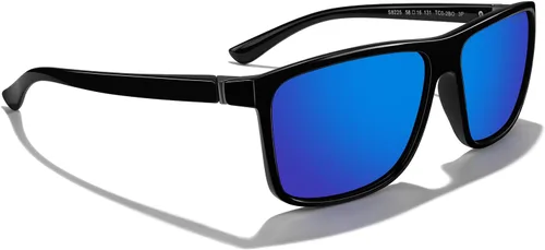 Vista 5 de MERRY'S - Gafas de sol deportivas rectangulares, lentes polarizados con protección UV400, para hombres y mujeres, gafas para ciclismo, conducción