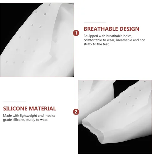Vista 5 de EXCEART Plantillas de aumento de altura de silicona para mujeres y hombres, almohadillas invisibles de gel suave para levantamiento de talón