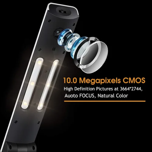 Vista 5 de Escáner de cámaras de documentos, 10MP CMOS, presentador visual tamaño máximo A3, tecnología OCR, con luz LED y micrófono, herramientas fáciles