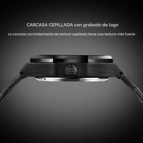 Vista 4 de FORSINING Reloj Vintage para Hombres Grabado Automático de Cuerda Automática Mecánico Esfera Grande Luminosa Fase Lunar Dorado Hueco Patrón de Negro