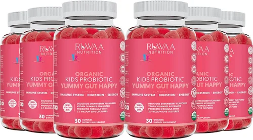Vista 13 de RUWAA NUTRITION Gomitas probióticas orgánicas para niños para la salud digestiva, apoyo inmunológico, estreñimiento, hinchazón. 2.5 mil millones