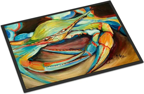 Vista 249 de Caroline's Treasures JMK1017JMAT - Tapete de caza de rana garza azul, 24 x 36 pulgadas, tapete para puerta delantera, interior y exterior