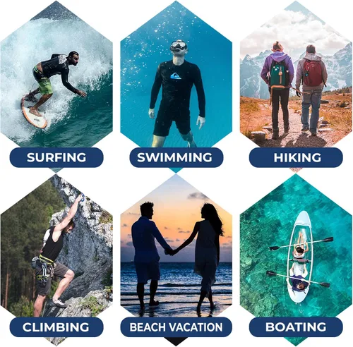 Vista 6 de Zapatos de agua para hombre, zapatos de agua para hombre, zapatos de playa de secado rápido, zapatos deportivos suaves con agujero de drenaje
