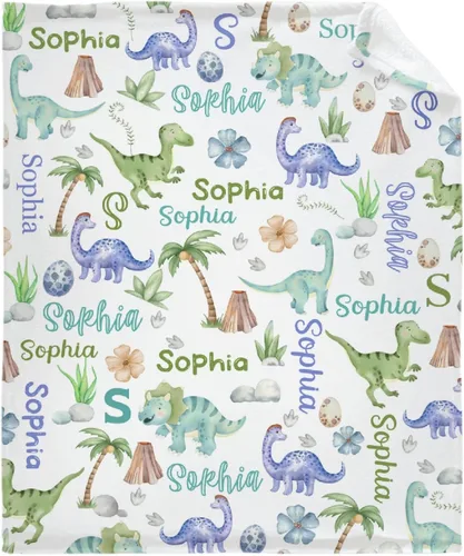 Vista 24 de Regalos de Mantas de Dinosaurio de Navidad Súper Suaves y Ligeras de Franela para Niños, Adultos, Adecuadas para Sofá, Cama, Campamento, Viajes