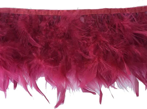 Vista 3 de MELADY 2 yardas de plumas de pavo con flecos, vestido de moda, costura, manualidades, disfraces, decoración (negro)
