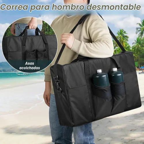 Vista 5 de samdew Funda de transporte para estufa de campamento, bolsa de almacenamiento para estufa de campamento compatible con estufa de gas Coleman de 2