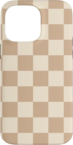 Vista 21 de Light Beige Classic Checkered Big Checkerboard Case for iPhone 17