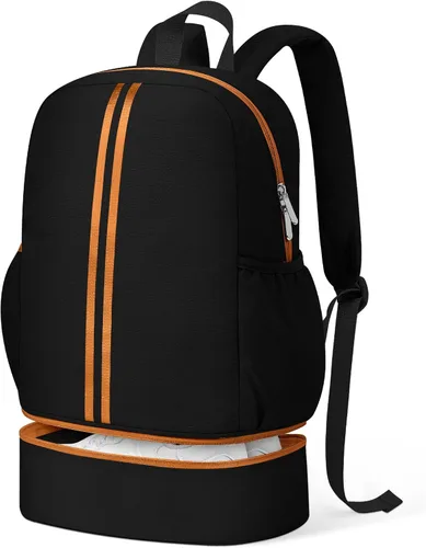 Vista 8 de HowFly Mochila de gimnasio, bolsa de gimnasio para mujeres y hombres, mochila deportiva con compartimento para zapatos, bolsa de entrenamiento