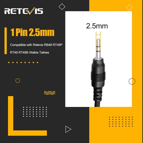 Vista 7 de Retevis RB48 Plus GMRS Walkie Talkies (paquete de 16) con auriculares