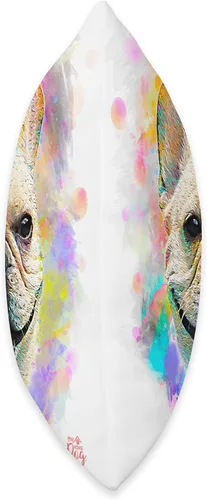 Vista 2 de My Home Dog French Bulldog Painting-Colorful Watercolor Frenchie - Almohada de 16 x 16 pulgadas, multicolor
