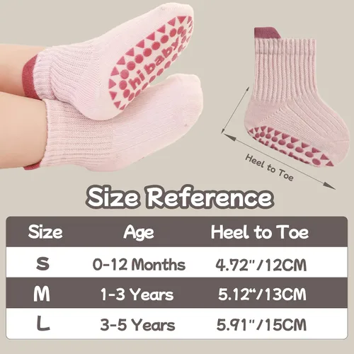 Vista 4 de BISOUSOX Baby Girl Socks 0-6 6-12 Months, Toddler Christmas Non Slip Grippy Socks with Grips Newborn Infant 1-3T 4T 5T