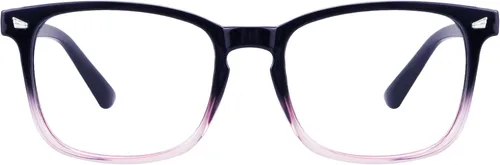 Vista 16 de Lentes cuadrados vintage con bloqueo de luz azul, antifatiga ocular, filtro UV, para computadora, lentes anti-luz azul para hombres y mujeres Ámbar