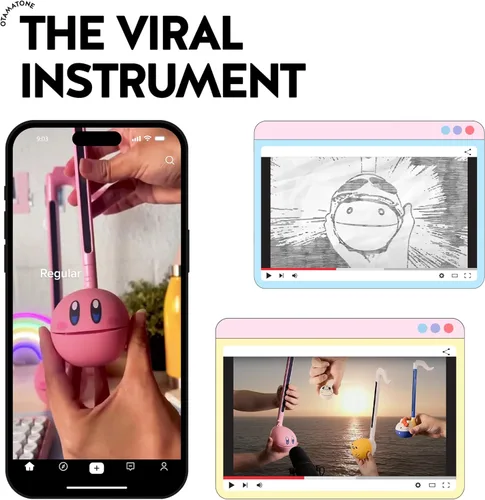 Vista 5 de Otamatone Clásico [Edición en inglés] Sintetizador portátil de instrumentos musicales electrónicos japoneses rosa intenso de Japón Maywa Denki