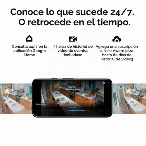 Vista 4 de Google Nest Nest Cam - Cámara de red Full HD de 2 megapíxeles para exteriores, color - paquete de 3