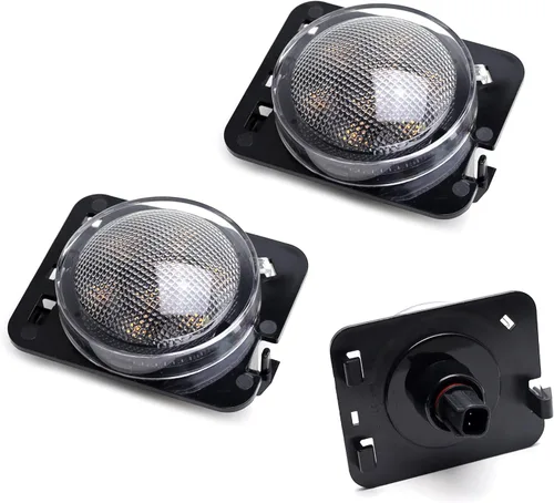 Vista 9 de iJDMTOY - Kit de luces LED frontales para guardabarros con lente transparente y ámbar, focos laterales completos, compatible con Jeep 2007-2017