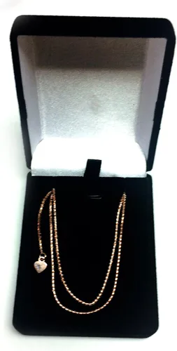 Vista 5 de 14K oro rosa ajustable palomitas de maíz Enlace Cadena Collar, 1,3mm, 22