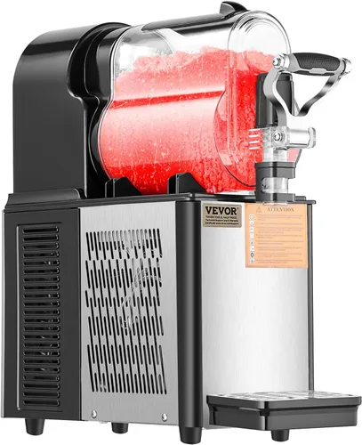 Vista 9 de VEVOR - Máquina comercial para hacer granizados, 3L x 2 de tanque doble, máquina para hacer bebidas heladas de 24 tazas, máquina para hacer