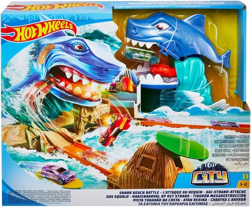 Vista 8 de Hot Wheels Hot Wheels City Shark Beach Battle Set Multicolor